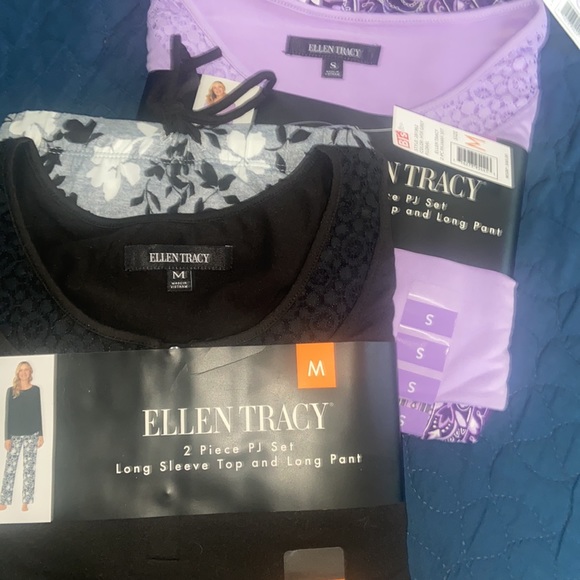 New with tags in purple or black two-piece pajama - Picture 2 of 12